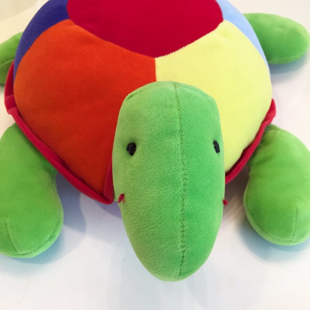 Vintage Rainbow Shell Plush Turtle (RARE) - Picture 3 of 8